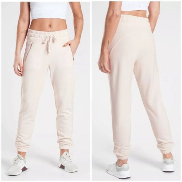 Athleta Bounce Back Jogger Sweatpants in Pearl White Style 487575 Size XL - Picture 1 of 8